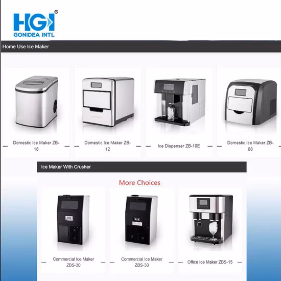 Mini macchina per il ghiaccio da tavolo in plastica Hgi Bullet portatile da 12 kg per la casa