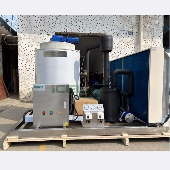 Iceups 5 Tons Fish Flake Ice Machine for Fish Processing and Frozen