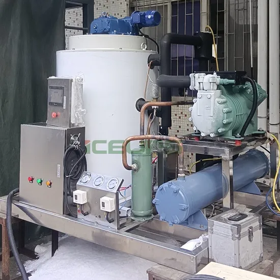 Iceups 5 Tons Fish Flake Ice Machine for Fish Processing and Frozen
